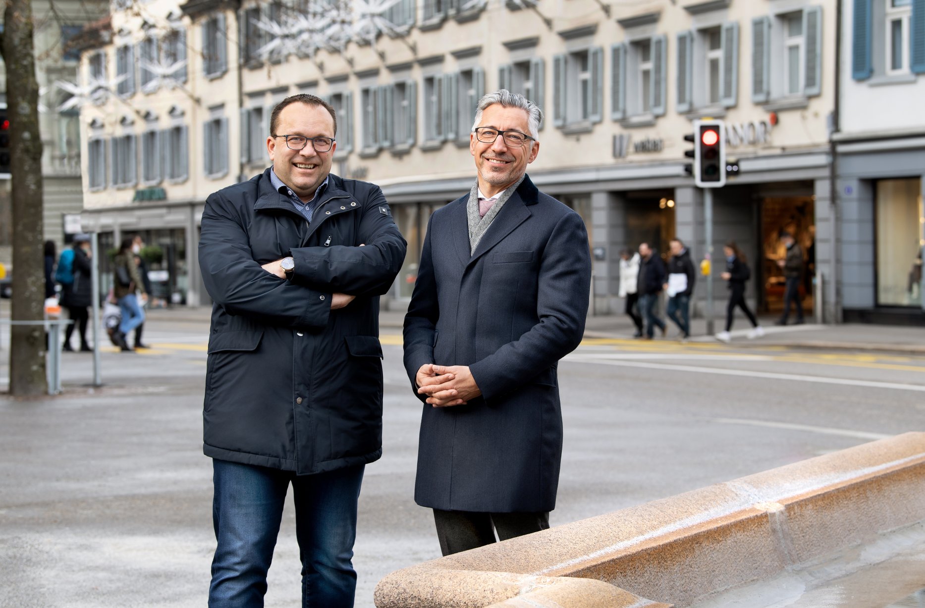 Felix Keller (KGV) und Markus Bänziger (IHK)